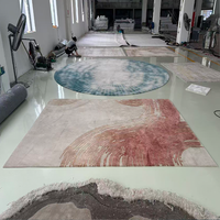 Hand Tufted Wool Tencel Bamboo Silk Tufted Carpet Handmade Floor Rug for Living Room Bedroom Modern Home Decor