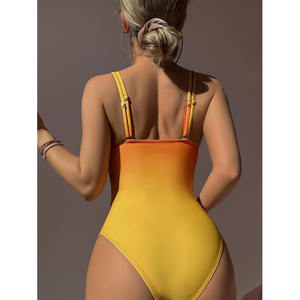 2026 도매 그라데이션 홀로우 아웃 스타 비키니 2026 신상품 심플하고 섬세한 백리스 수영복 세트 - Product Image 6