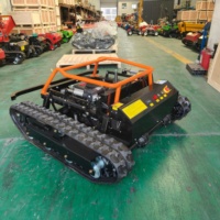 Tondeuse à gazon robotisée mini à chenilles en caoutchouc, la moins chère au monde, avec moteur de marque, pour jardin