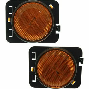 Intermitentes para Jeep Wrangler 2007-2018, halógenos, derecho 55078144AA, izquierdo 55078145AA, blancos, piezas de repuesto - Product Image 4