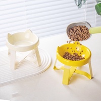 Gamelle en céramique coréenne style UFO avec support et abreuvoir pour chats et chiens