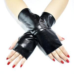 FF3205 Mitaines gothiques steampunk avec trou pour le pouce, chauffe-poignets courts, gants sans doigts d'hiver, chauffe-bras pour femmes - Product Image 1