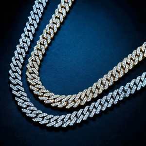 สร้อยคอฮิปฮอปคลาสสิกแบบคิวบาประดับเพชรเทียมสำหรับผู้ชายและผู้หญิง Rhombus - Product Image 2