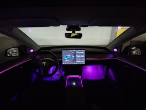 Precio de fabricación 6W 128 colores atmósfera luz automotriz luces ambientales interiores Kit de luz Led para Tesla Modelo 3 o piezas Y - Product Image 2