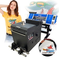 Funsun FS-600 офсетная печатная технология передачи 60 см DTF ПЭТ-пленка для принтера DTF принтер машина с 2 шт. DX6 головки