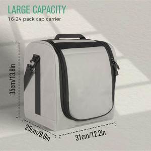 Baseball <b>Hat</b> Organizer <b>Bag</b> for 20-24 Caps, Large Cap Storage Case Portable <b>Hat</b> Carrier for Home & On-the-Go - Product Image 2