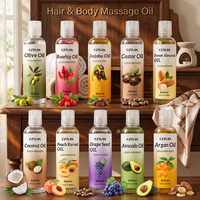Minyak Tubuh Pelembap Pengencang Beraroma Lavender Alami Cold Pressed Private Label, Minyak Dasar Pijat untuk Wajah, Tubuh, dan Rambut