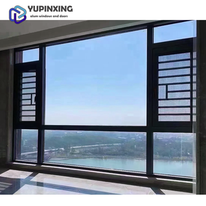 चीन की शैली ग्लास डिजाइनर ब्लैक हाउस में इस्तेमाल किया गया स्विंग विला यूरोपीय विंडो के लिए सस्ते एल्यूमीनियम बे - Product Image 3