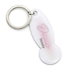 Porte-clés décapsuleur personnalisé avec logo pour femmes, en forme de jeton de chariot de courses, vente en gros - Product Image 3