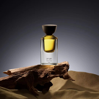 Flacons de parfum transparents de luxe, dernier style, 30 ml, 100 ml, flacon de parfum carré irrégulier en verre 50 ml et boîte