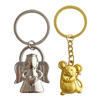 Porte-clés 3D en métal des fabricants créez votre propre logo rotatif en laiton argenté Texte d'affaires touristique Souvenir Porte-clés personnalisé cadeaux