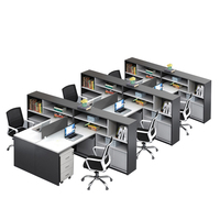 Meubles de bureau en bois bureau de poste de travail modulaire avec tiroir 2 4 6 8 personnes bureaux