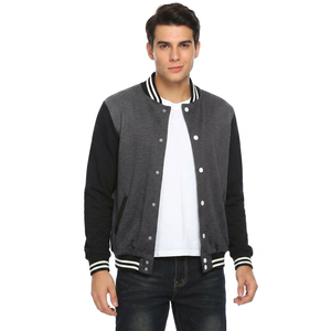 <b>Mens</b> Varsity Jacket School College Sports Team Classic Letterman Style Warm Bomber Coat Casual Daily Outfit - Product Image 1