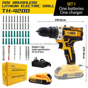 21V nuovo Set di trapano a percussione elettrico Cordless 2 batterie include <span class=keywords><strong>Driver</strong></span> OEM caratteristiche supportate trapano a martello rotativo - Product Image 5