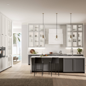 高級カスタムステンレス製モジュール式キッチンキャビネット 10年以上の実績 高級ヴィラプロジェクト向け耐老化性 - Product Image 1