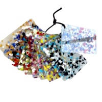Panneau de plexiglas acrylique transparent à motifs de couleur spéciale de 3mm pour l'artisanat de décoration