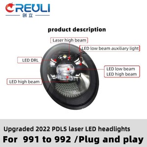 Faros Delanteros LED Estilo Matrix 992 de Alta Calidad CREULI <span class=keywords><strong>2023</strong></span> para <span class=keywords><strong>Porsche</strong></span> <span class=keywords><strong>911</strong></span> 991.1 991.2 2012-2018, Venta Directa de Fábrica, Plug and Play - Product Image 3