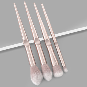 4PCS Champagne Handle Makeup Brush Kits Women Foundation Make up Brush Beauty Tools Set for Lip Eye Liner Shader - Product Image 1
