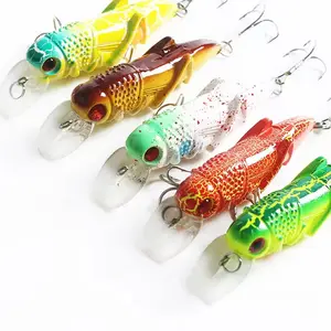 OEM and on stocks Floating Trout Fishing bait Fly Spoon Mini Insect Locust Hard bait Clear Carp Fishing Lure Minnow Bait