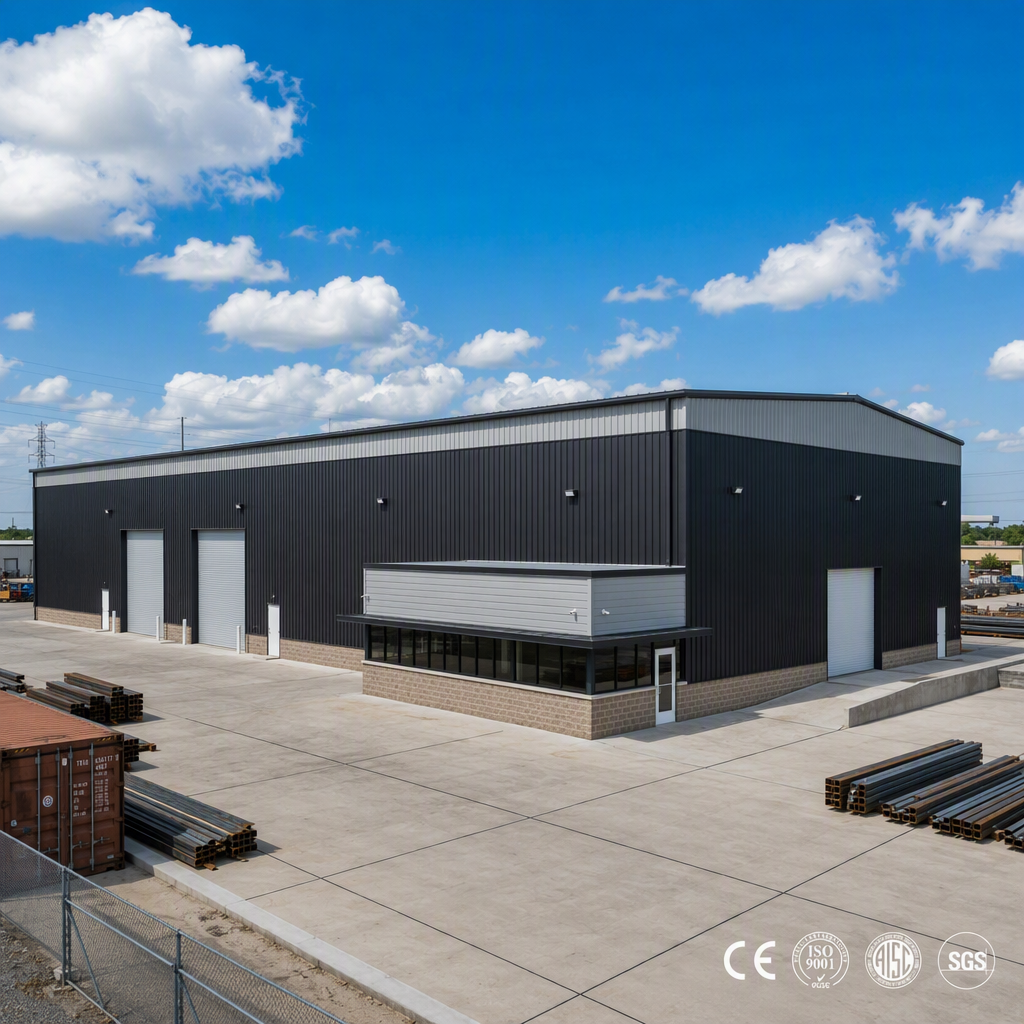 Multi Storey H-Beam Steel Structure Warehouse For Storage Facility Energy Saving Professional Team Best Selling