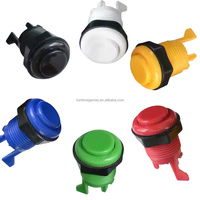 Bouton poussoir plat court de 28 mm de type américain avec micro-interrupteur, plusieurs options de couleurs pour les machines de grue