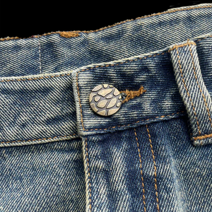 Celana Denim kaki lebar pria, celana Denim kaki lurus longgar DTG bercetak Vintage untuk lelaki - Product Image 5