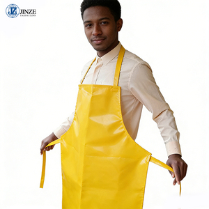 <span class=keywords><strong>Tablier</strong></span> en <span class=keywords><strong>PVC</strong></span> imperméable et lavable, noir, avec fenêtre en <span class=keywords><strong>PVC</strong></span> - Product Image 1