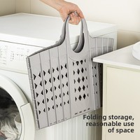 Organisateur de vêtements pliable en plastique, type sur pied, panier à linge pour usage domestique, rangement pour salon