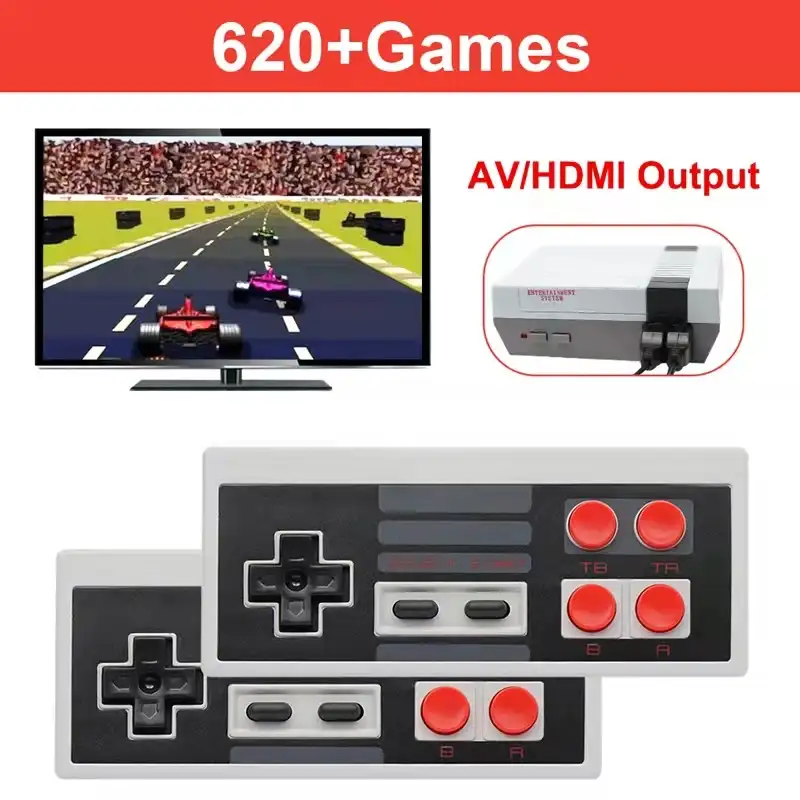 Vendita all'ingrosso Classic FC 620 giochi 8 Bit Juegos Mini Consola Retro 8 Bit MP4 Console per videogiochi portatile per Nintendo Nes DS