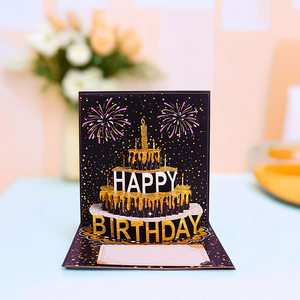 Carte de vœux pop-up 3D pour gâteau d'<span class=keywords><strong>anniversaire</strong></span> en gros pour enfants et adultes, fête d'<span class=keywords><strong>anniversaire</strong></span>, cartes d'<span class=keywords><strong>anniversaire</strong></span> 3D joyeuses - Product Image 4