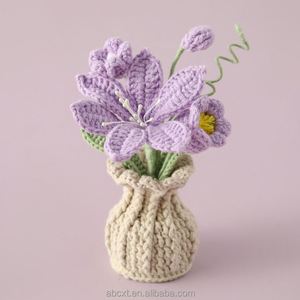 Maceta de Ganchillo Vintage para Flores, Maceta Tejida a Mano para Orquídeas, Maceta de Ganchillo para Plantas - Product Image 3