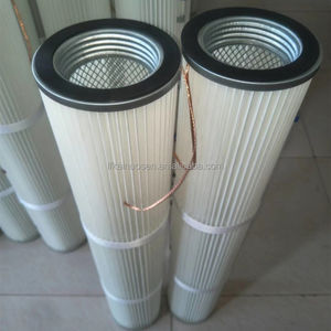 Polyester geplooide puls-jet back PTFE membraan luchtcassette filter water&olie herbruikbaar polyester antistatisch filterpatroon - Product Image 4