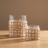 Support de tasse en jonc de mer naturel tressé, style bohème vintage, pour table, salon, toutes saisons, accessoire de vaisselle
