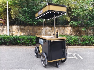 Chariot mobile électrique italien pour la vente de gelato en extérieur avec congélateur intégré pour la distribution de glaces - Product Image 3