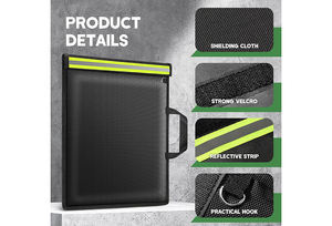 Sac anti-pistage EMP, cages Faraday pour ordinateurs portables, tablettes, téléphones, clés de voiture, <span class=keywords><strong>pochette</strong></span> de blocage de signal - Product Image 3