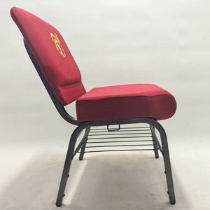 Silla de iglesia de hierro apilable con tapicería a prueba de fuego de alta calidad al por mayor con silla de teatro acolchada de enlace entrelazado - Product Image 1
