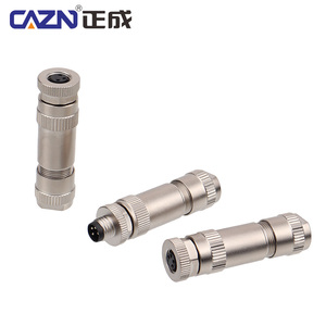 Conector Automotriz CAZN M8, Metálico, Ensamblado, Macho/Hembra, 3 Pines, Contactos de Latón, IP67 Impermeable, 60V 3A, Terminales de Conexión - Product Image 3