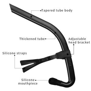 Frontale PVC lichtgewicht drijvende snorkel met siliconen mondstuk, op maat gemaakte kleur voor volwassenen en kinderen - Product Image 3