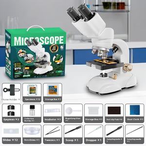 दूरबीन ऑप्टिकल माइक्रोस्कोप 1600x वैज्ञानिक प्रयोग सेट उपहार बॉक्स प्राथमिक विद्यालय जूनियर हाई स्कूल जीव विज्ञान - Product Image 6