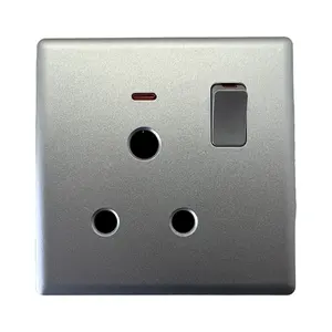 Factory Deliver UK Standard 15A Multi 3-Pin With Neon Electrical Sockets And Switches PC Material For Smart Home