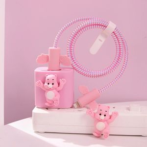 Funda de protección de cable de datos de oso lindo adecuado para <span class=keywords><strong>cargador</strong></span> de <span class=keywords><strong>Apple</strong></span> <span class=keywords><strong>20W</strong></span> fundas de cabeza de <span class=keywords><strong>cargador</strong></span> de teléfono móvil para <span class=keywords><strong>IPhone</strong></span> <span class=keywords><strong>11</strong></span> - Product Image 3