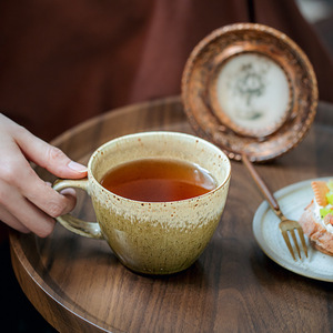 Tasse en céramique de grand diamètre de style japonais vintage avec des cadeaux d'exportation transfrontalière de personnalité unique - Product Image 5