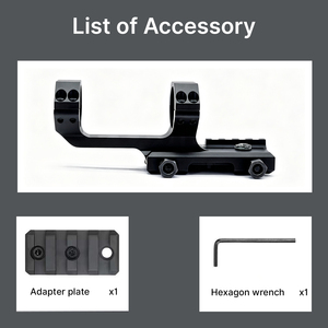 Support de lunette étanche en aluminium BANGBANG, support de lunette cantilever hauteur centrale 1,55 pouces, tube de 25,4/30 mm - Product Image 3