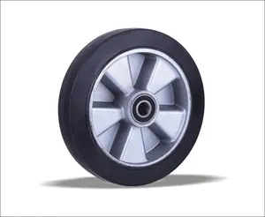 Rubber Wheels With Cast Iron Centre Abrasion-resistant And Elastic And Low Rolling Resistance