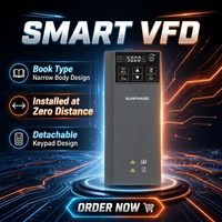 2HP Sunphase Single Phase 220V 50/60Hz AC Drive VFD Motor Speed Controller Sensorless Vector Control Compressors (1.5kW) L10