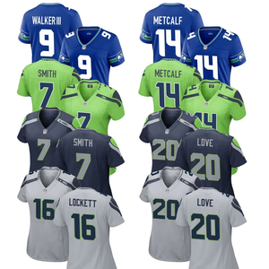 Seattle Erkek Forması Özel Amerikan Futbolu Tişörtleri İşlemeli Logolar Gençlik Spor Üniformaları Büyük Beden Kısa Gerileme Tarzı - Product Image 1