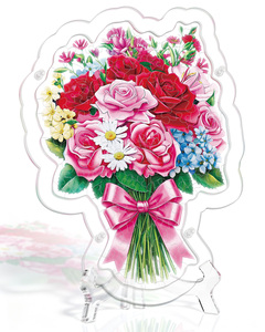 Rompecabezas de Acrílico con Diseño de Ramo de Flores, 62 Piezas, Decoración Floral con Rosas Impresas con UV, Regalo Hecho a Mano para San Valentín, Cumpleaños, Aniversario - Product Image 1