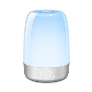 <b>Sleep</b> Simulation Sunrise Wake Up <b>Light</b> Alarm Clock USB LED Multicolored Night <b>Light</b> Silent Touch Control Bedside Lamp - Product Image 4