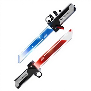 Nouveau Sabre Laser LED Télescopique Lumineux à Double Lame et Double Couteau, Jouet en Plastique Unisexe pour Jeunes 2 - Product Image 1