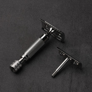 Yaqi Diagonal Slant 316 Acero Inoxidable Doble para Uso Facial Masculino No Desechable RAASS2477 Mango Personalizado RAASS2477 - Product Image 2